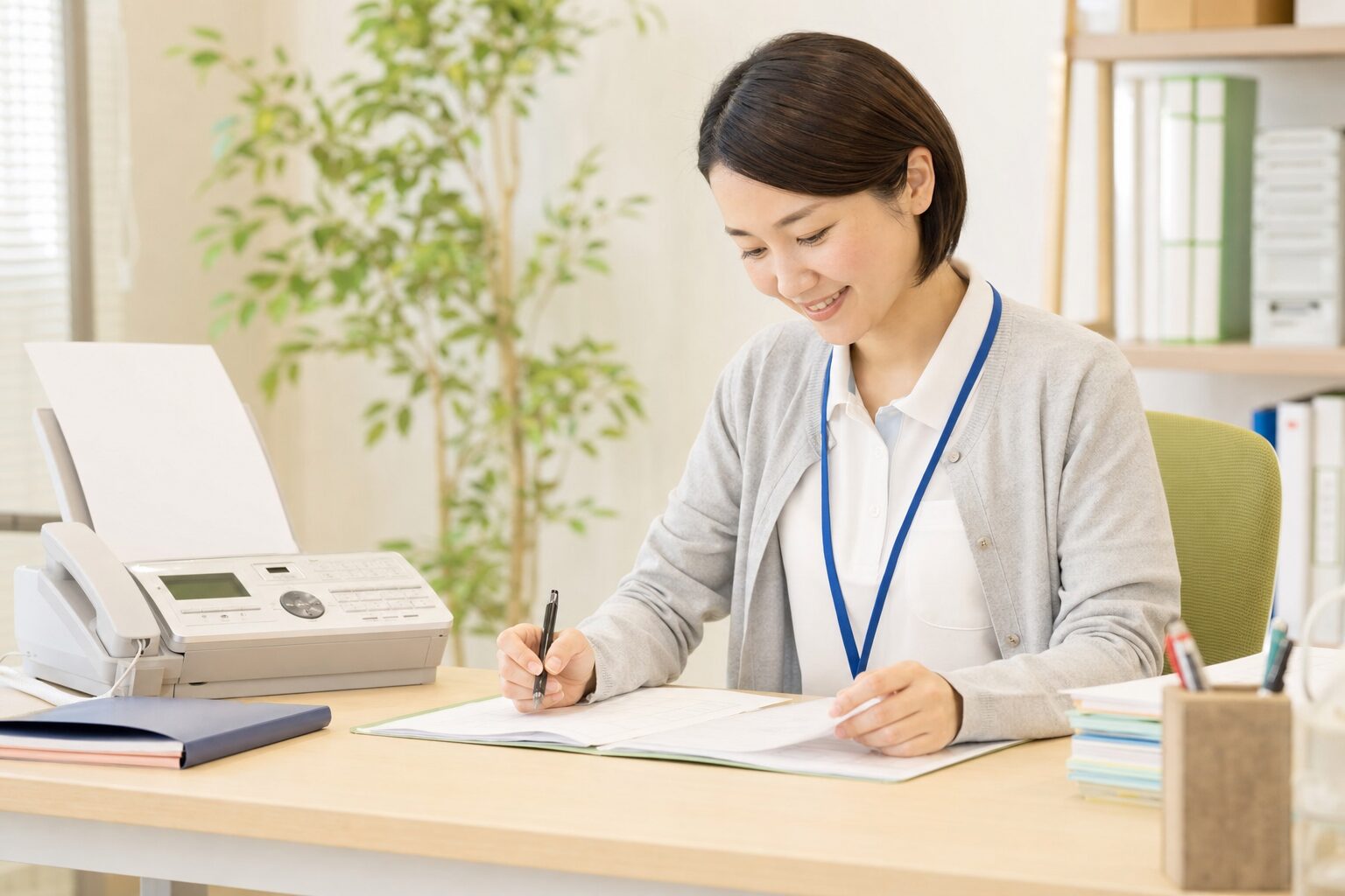 送付状の体裁でまとめた照会文書とFAX